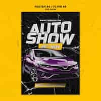 PSD gratuito plantilla de póster de exhibición de autos