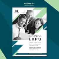 PSD gratuito plantilla de póster para expo de negocios