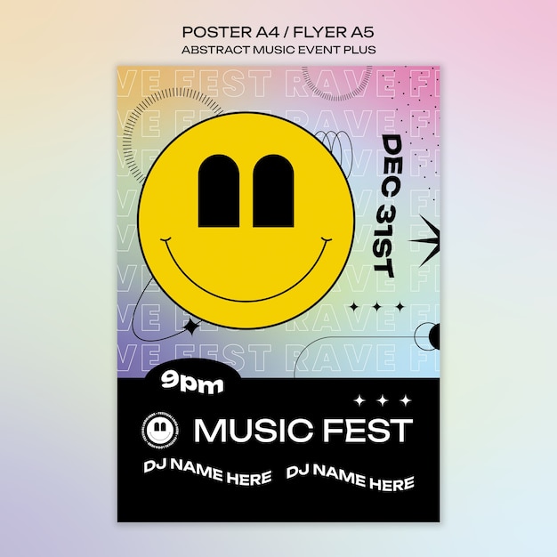 Plantilla poster de festival de música