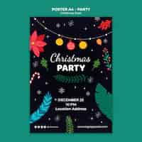 PSD gratuito plantilla de póster de fiesta de navidad