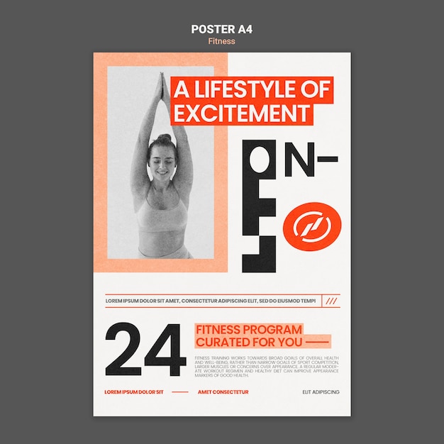 Plantilla de póster de fitness