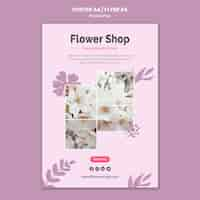 PSD gratuito plantilla de póster de floristería