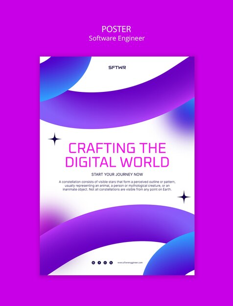 plantilla de póster de ingeniero de software