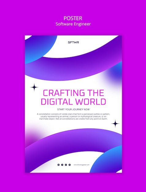 plantilla de póster de ingeniero de software