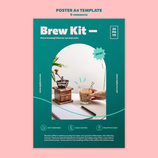 PSD gratuito plantilla de póster de kit de preparación