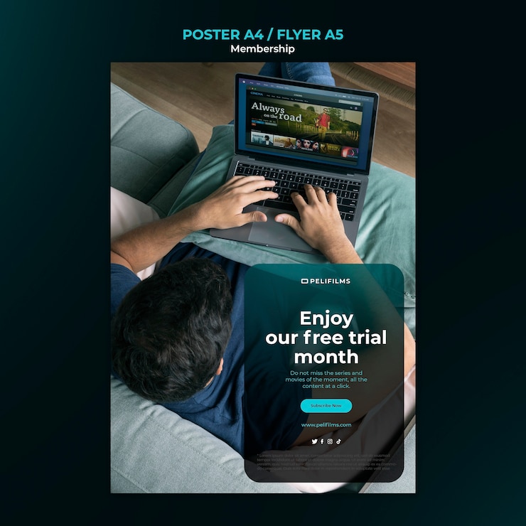 PSD gratuito plantilla de póster de membresía