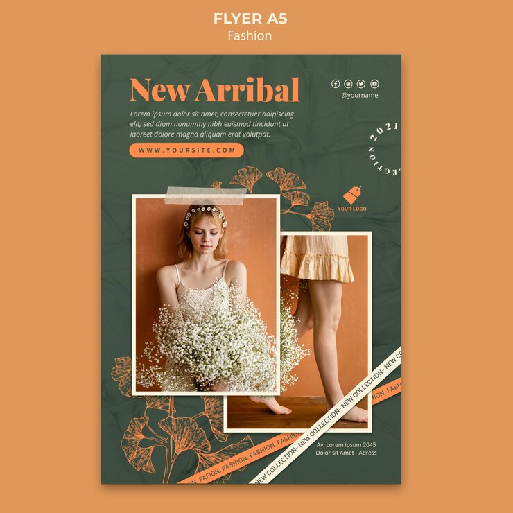 PSD gratuito plantilla de póster de modelo de moda