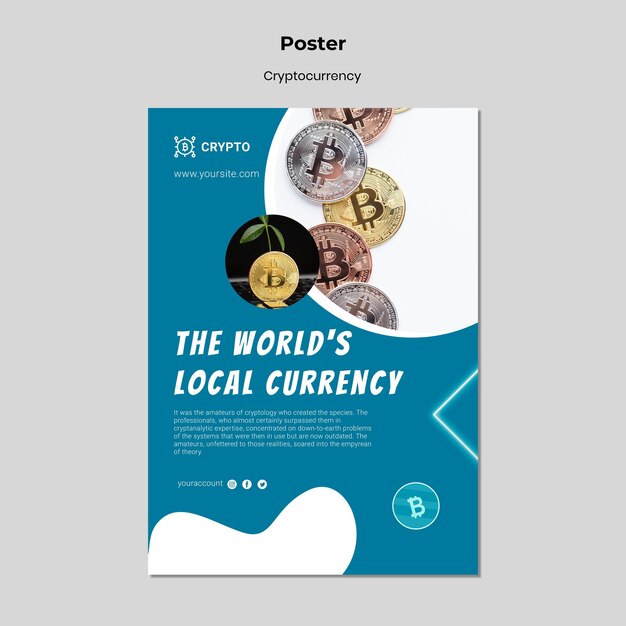 Plantilla de póster en moneda local