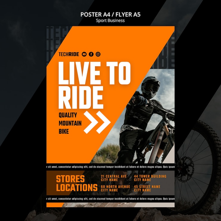 PSD gratuito plantilla de póster de negocios deportivos