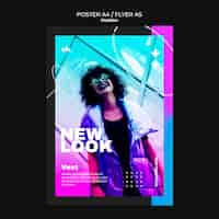 PSD gratuito plantilla de póster de la nueva colección de moda