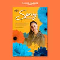 PSD gratuito plantilla de póster o volante de primavera