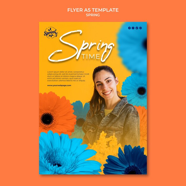 Plantilla de póster o volante de primavera