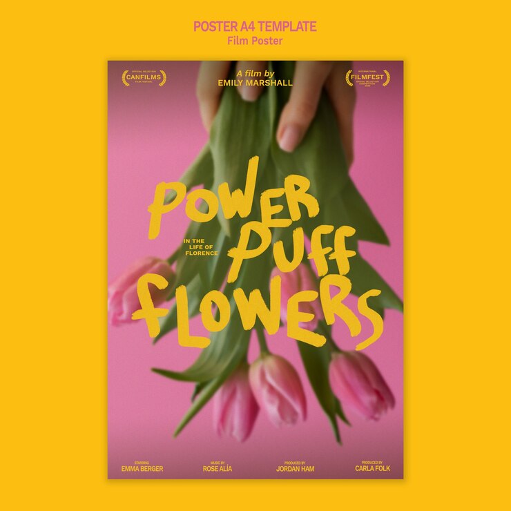 Plantilla de póster de película creativa