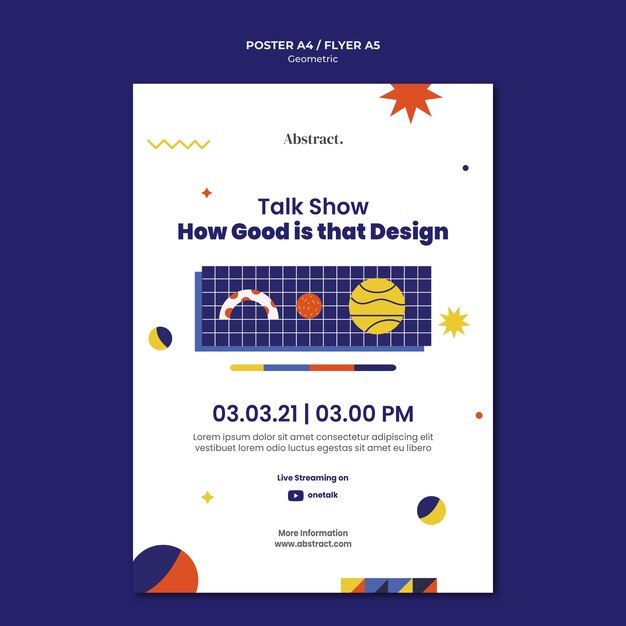 Plantilla de póster de programa de entrevistas