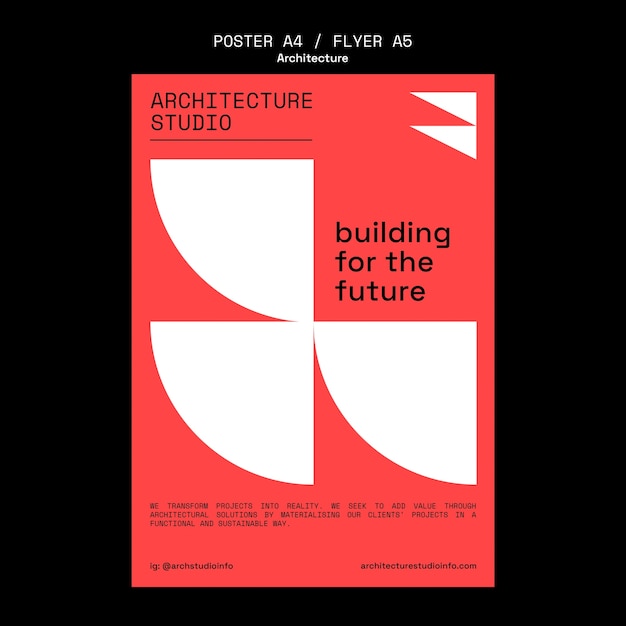 Plantilla de póster de proyecto de arquitectura
