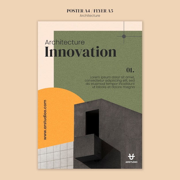 Plantilla de póster de proyecto de arquitectura