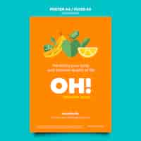 PSD gratuito plantilla de póster para recetas de batidos de frutas.