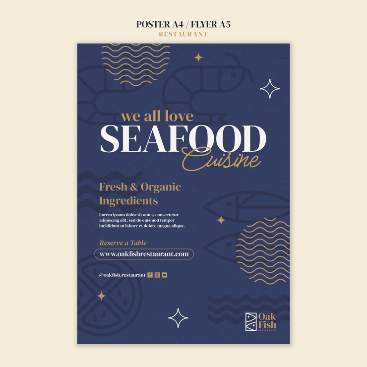 PSD gratuito plantilla de póster de restaurante de comida deliciosa
