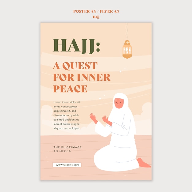 Plantilla de póster de temporada de hajj