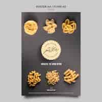 PSD gratuito plantilla de póster de tienda de pasta