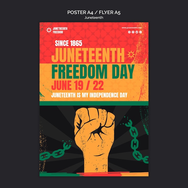 Plantilla de póster vertical de celebración del 16 de junio