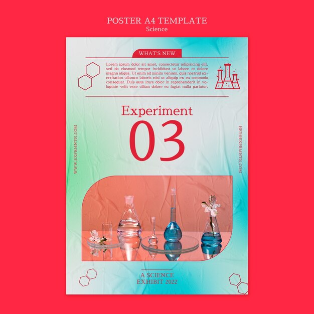 Plantilla de póster vertical de convención científica