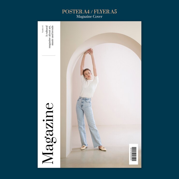 PSD gratuito plantilla de póster vertical de negocios de revista