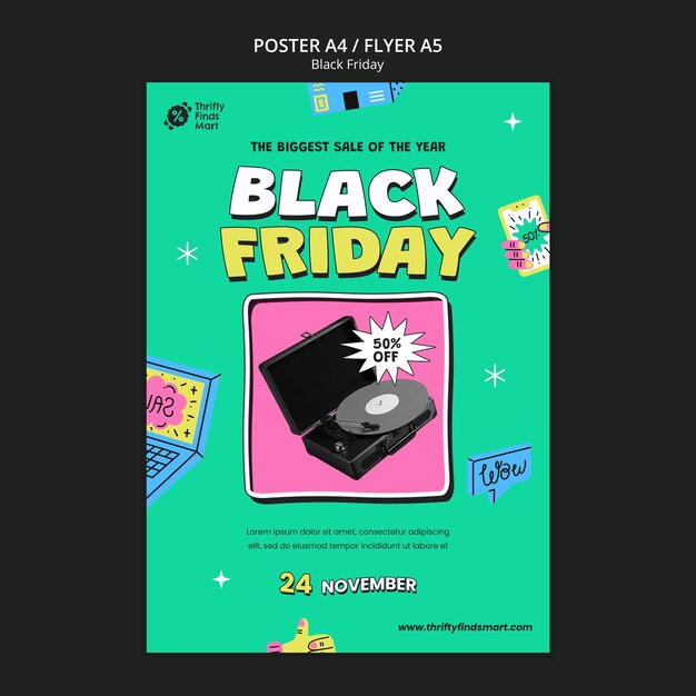 plantilla de póster del viernes negro