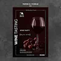 PSD gratuito plantilla de póster de vino