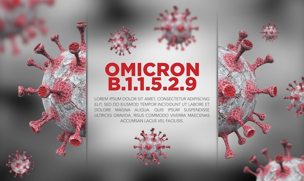 Plantilla de póster de virus Omicron