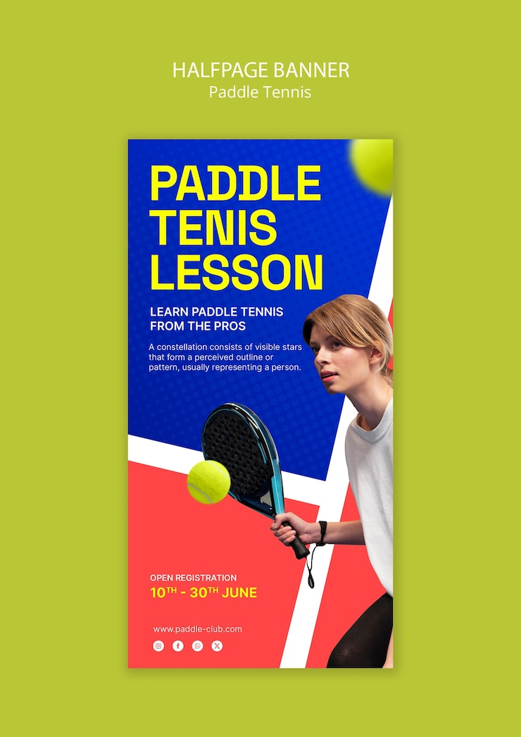 PSD gratuito plantilla de práctica de tenis