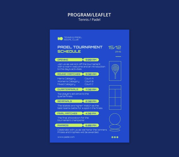 plantilla de práctica de tenis