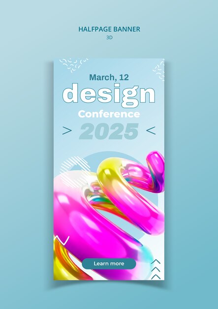 plantilla de presentación de diseño 3D