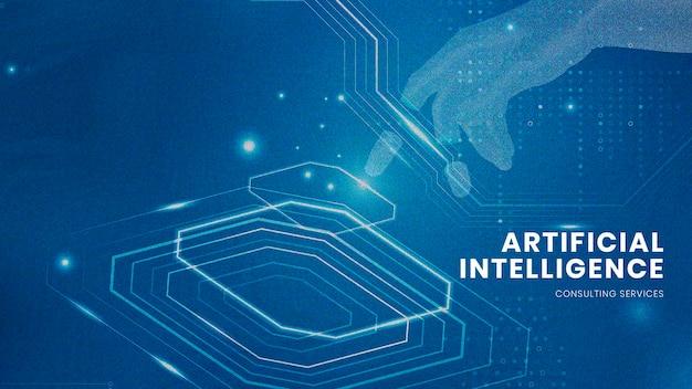 Plantilla de presentación de tecnología AI psd innovación futurista