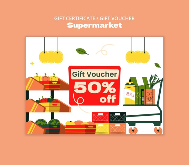 plantilla de productos de los supermercados