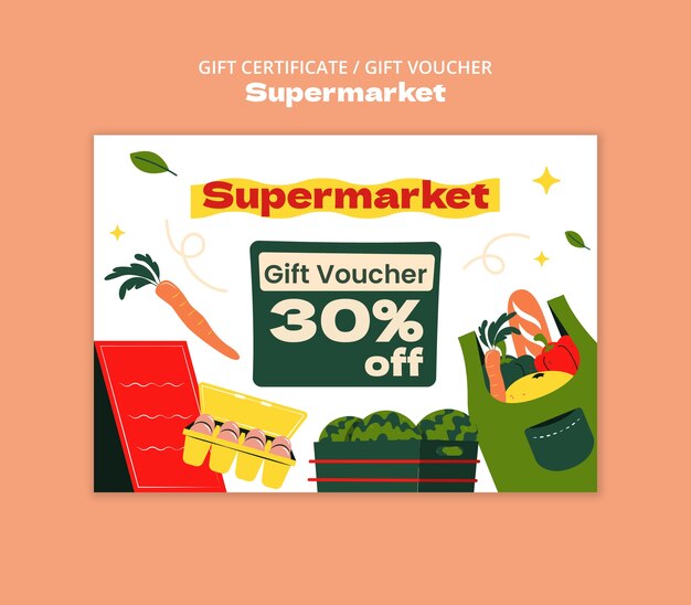 plantilla de productos de los supermercados