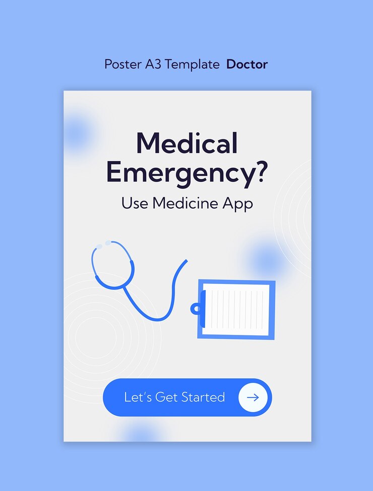 PSD gratuito plantilla de profesión de médico