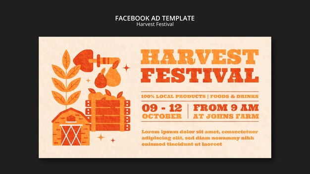 Plantilla de promoción de redes sociales de celebración del festival de la cosecha