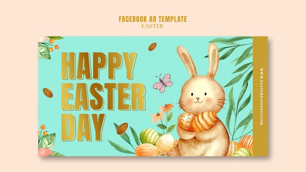 Plantilla de promoción de redes sociales para celebración de pascua