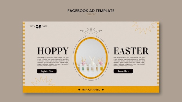 PSD gratuito plantilla de promoción de redes sociales para celebración de pascua