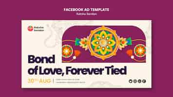 PSD gratuito plantilla de promoción de redes sociales para la celebración de raksha bandhan