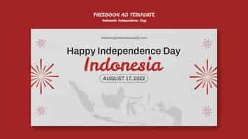 PSD gratuito plantilla de promoción de redes sociales del día de la independencia de indonesia