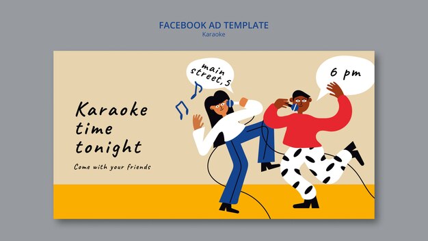 Plantilla de promoción de redes sociales divertidas de karaoke