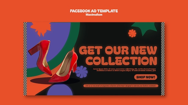 Plantilla de promoción de redes sociales en estilo maximalismo