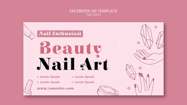 Plantilla de promoción de redes sociales para negocios de salón de uñas