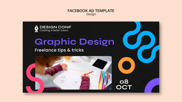 Plantilla de promoción de redes sociales de profesión de diseño gráfico