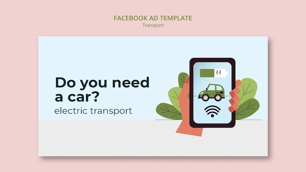 PSD gratuito plantilla de promoción de redes sociales de transporte ecológico y ecológico