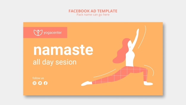 PSD gratuito plantilla de promoción de redes sociales de yoga con estiramiento de persona