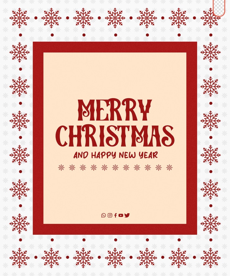 PSD gratuito plantilla de psd tarjeta de navidad para amigos feliz navidad