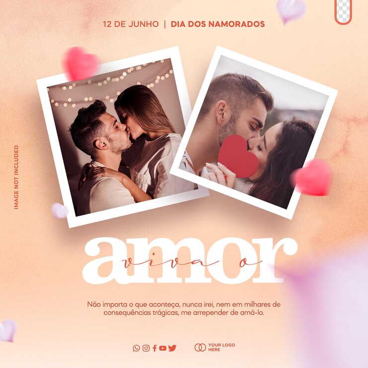 PSD gratuito plantilla de publicación editable día de san valentín dia dos namorados en brasil